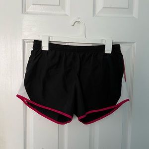 black and pink nike shorts